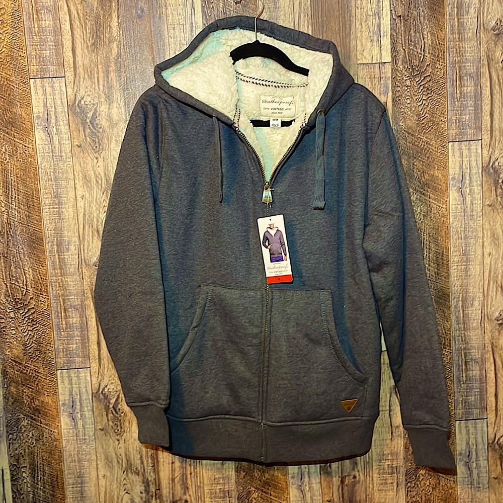 Original Weatherproof Vintage Sherpa-lined Hoodie men’s medium NWT